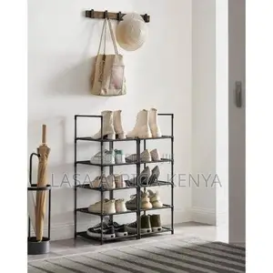10-Tier Shoe Rack - Black