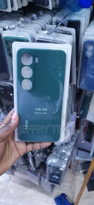 Green Silicone Phone Case for the Vivo V40 Lite, Available in Local