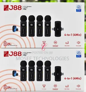 J88 4-in-1 Wireless Lavalier Microphone