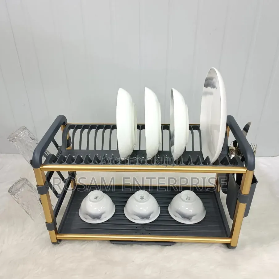 2 Tier High Quality Carbon Dish Rack