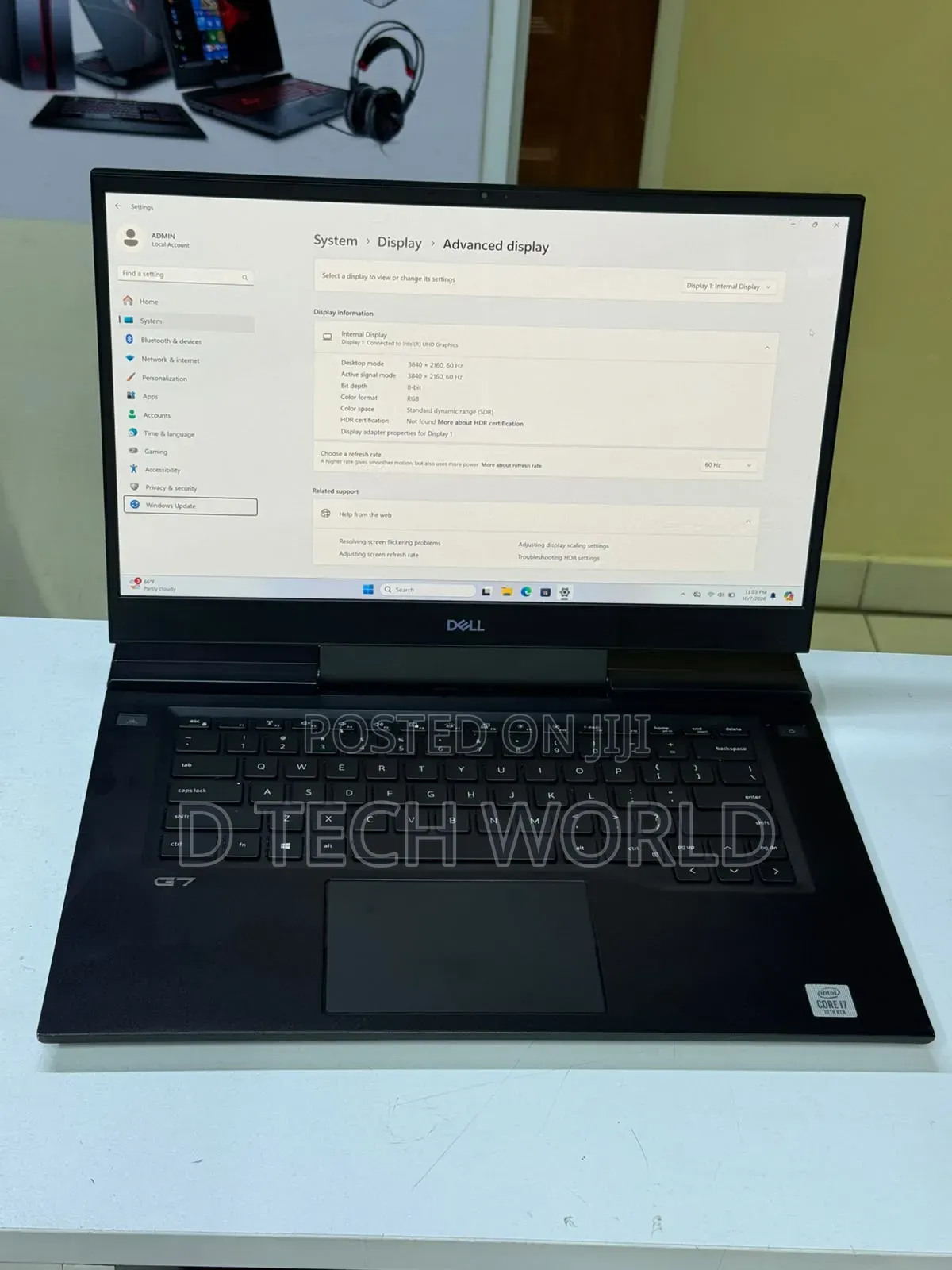 Laptop Dell 16GB Intel Core i7 SSD 512GB
