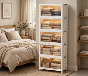 5-Layer Foldable Storage Cabinet (50cm X 32cm X 140cm)
