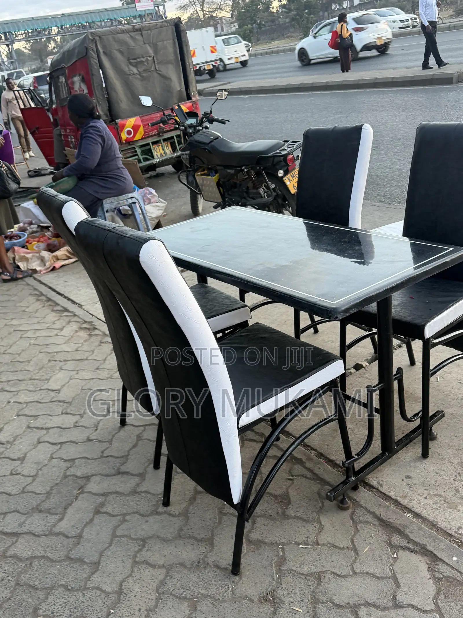 Restaurant and Bar Executive Chairs and Black 4by2 Table