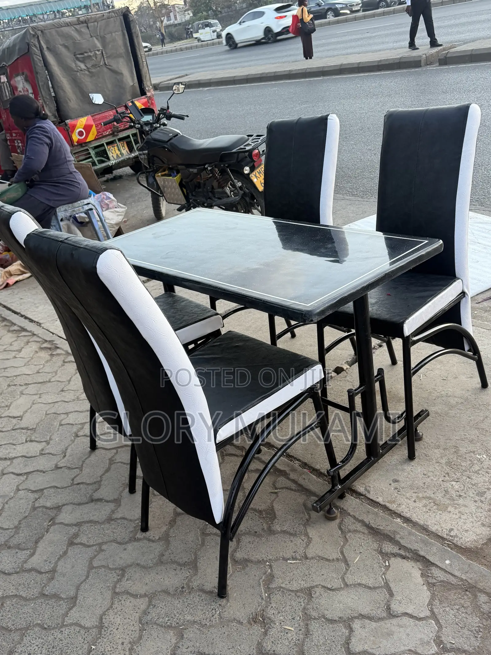 Restaurant and Bar Executive Chairs and Black 4by2 Table