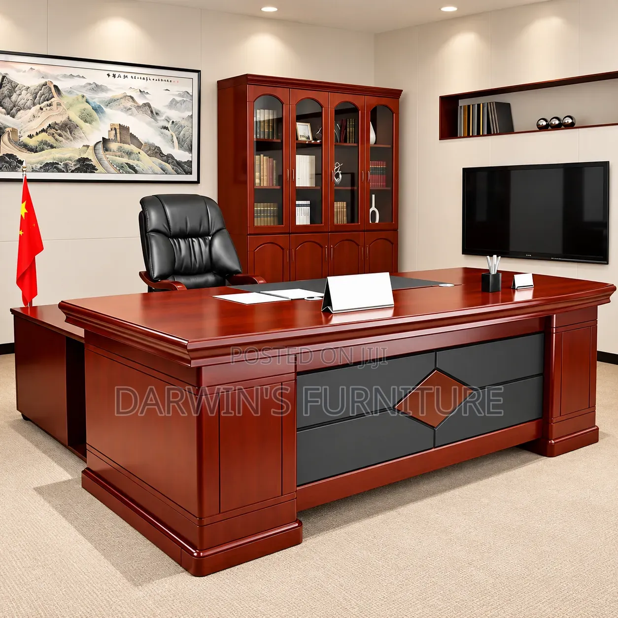 Executive Boss Pure Mahogany Table