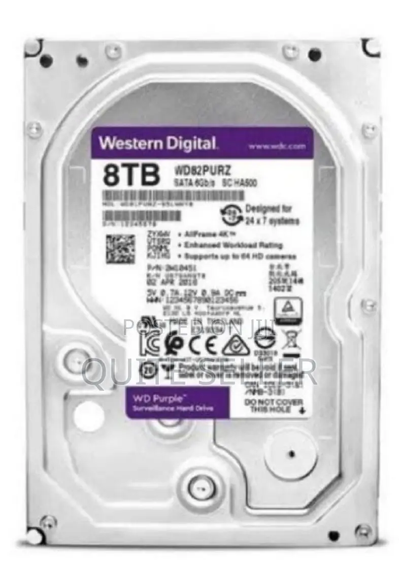 Western Digital Purple 8TB Security Camera HDD