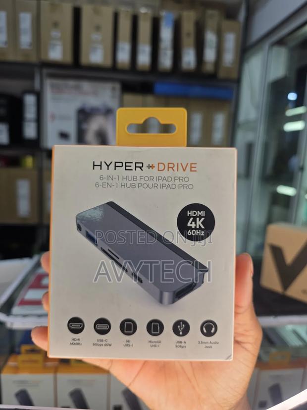 HyperDrive 6-in-1 USB-C Hub for iPad Pro – HDMI 4K 60Hz