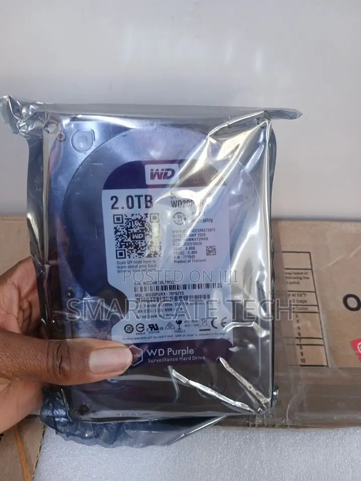 WD Purple 2TB CCTV Hard Disk for Reliable Surveillance Storage