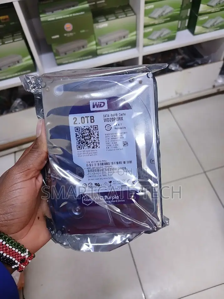WD Purple 2TB Surveillance Storage Drive for Security Monitoring