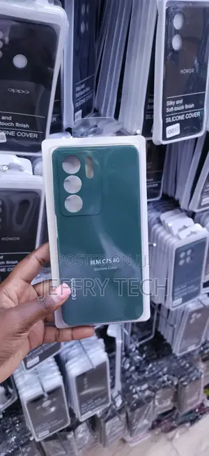 Green, Matte Silicone Phone Cover Inside Clear Plastic Realme C75 4G