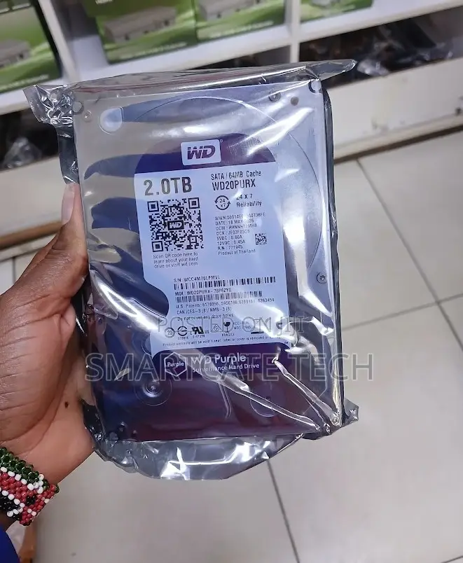 WD Purple 2TB CCTV Hard Drive for Security Camera Recording