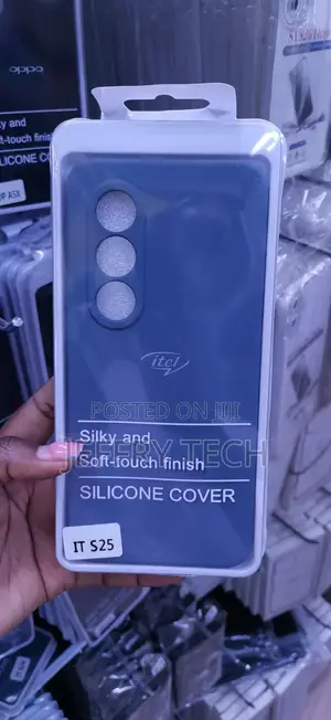 Blue Silicone Phone Case for the Itel S25 With a Silky and Soft-Touch