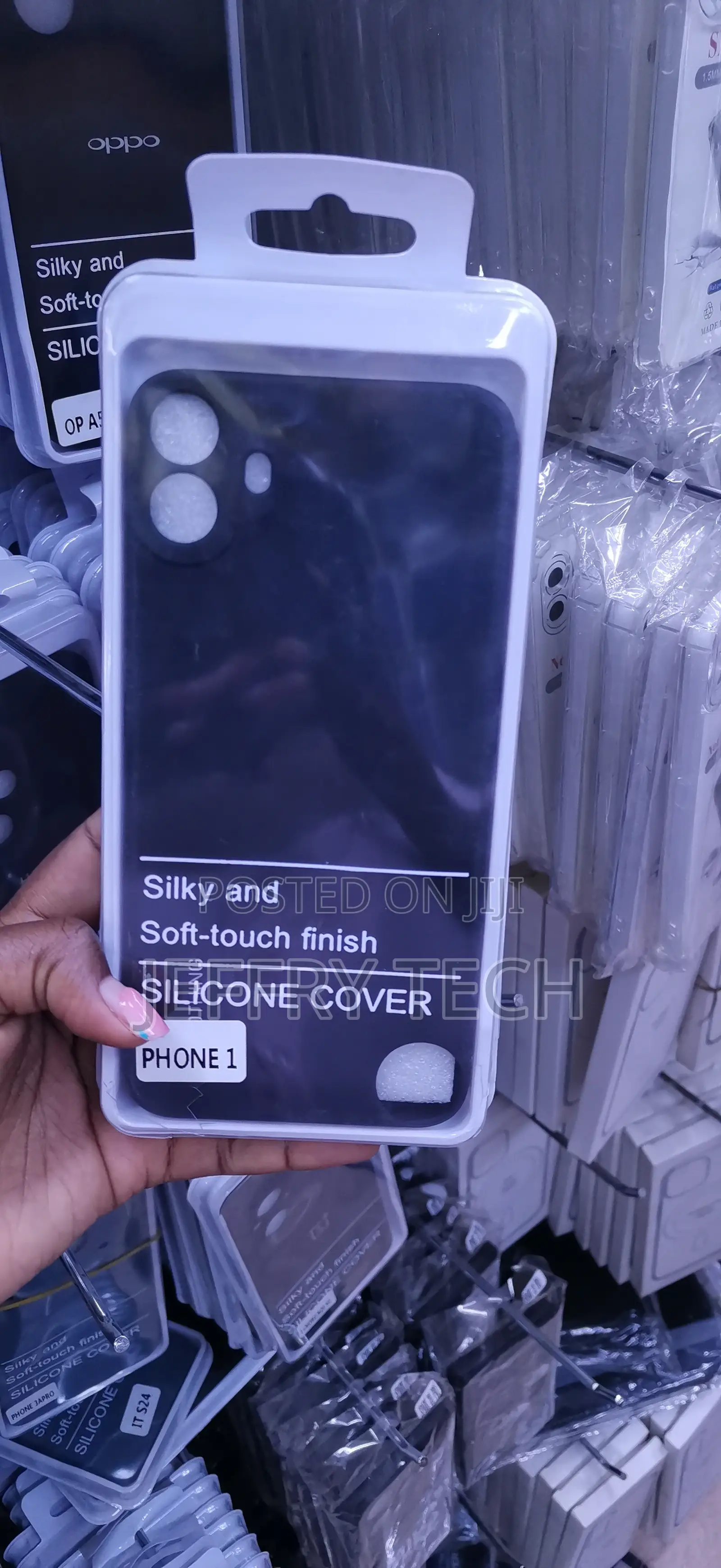 Black Silicone Back Cover Designed for the CMF Phone 1 by Nothing