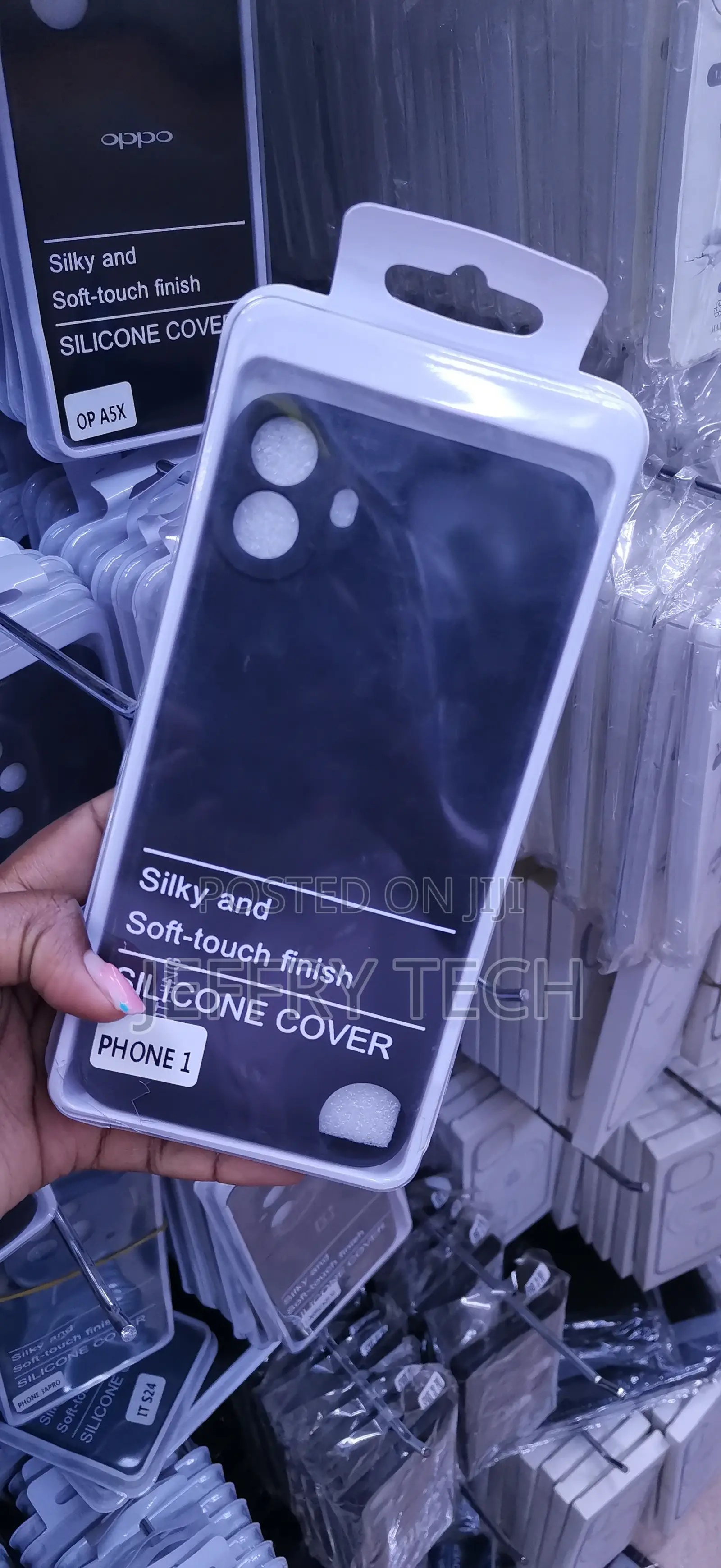 Black Silicone Back Cover Designed for the CMF Phone 1 by Nothing