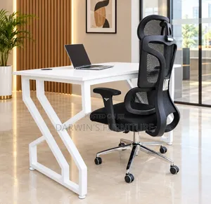 Executive Office Table and a Ergonomic Chair Black 