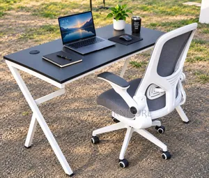 Double Pedestal Desk and Strong Semi Ergonomic Chair