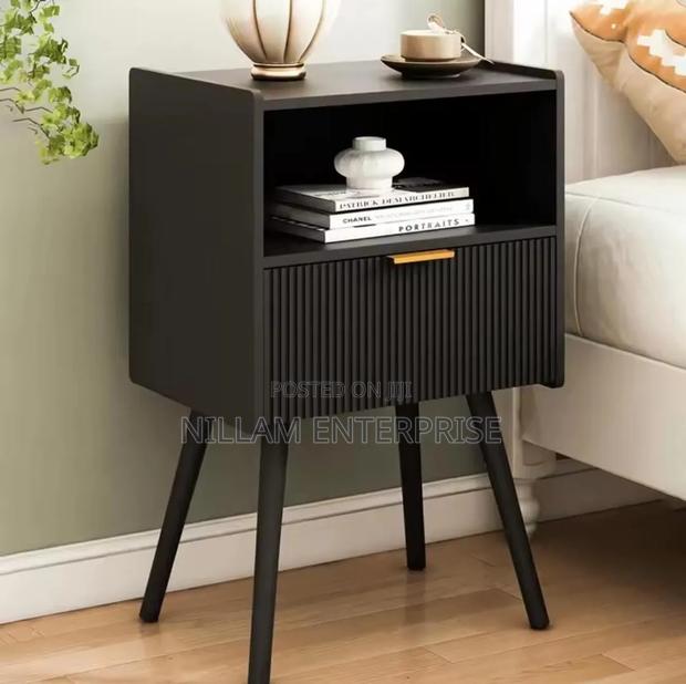 White Nightstand,Modern Bedside Table - thumbnail 2