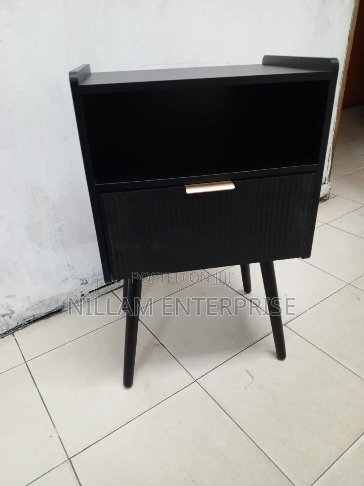 White Nightstand,Modern Bedside Table