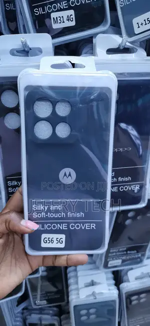 Black Soft-Touch Silicone Phone Case for the Motorola Moto G56 5G