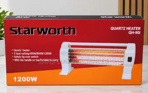 Starworth 1200W Quartz Room Heater With Adjustable Heat Settings