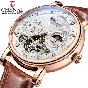 CHENXI 8876 Luxury Automatic Watch - Moon Phase & Tourbillon