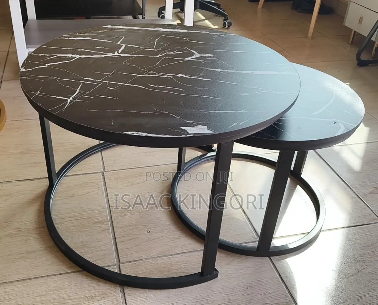 Marble Table 2pc Set