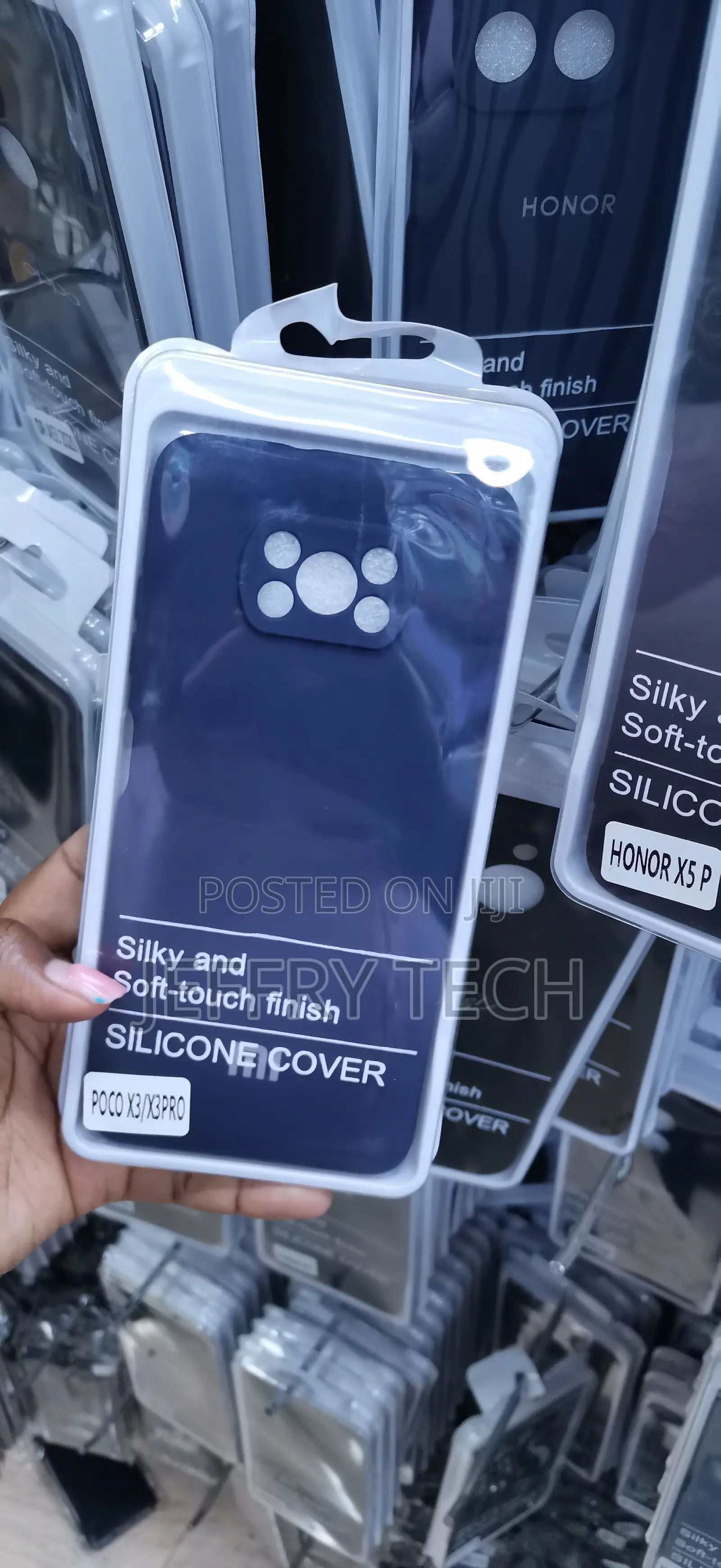 Dark Blue (Navy) Liquid Silicone Soft-Touch Case for Xiaomi Poco X3