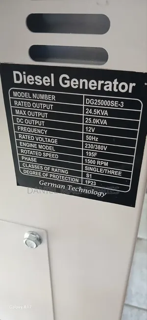 Plisar Silent Diesel Generator 24.5 Kva 25.0 Kva Phase 3
