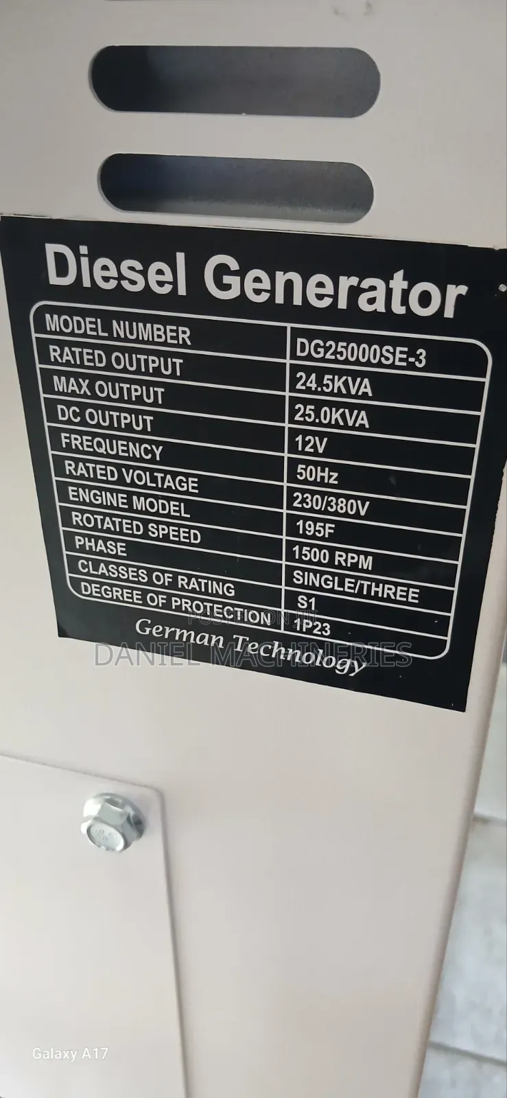 Plisar Silent Diesel Generator 24.5 Kva 25.0 Kva Phase 3
