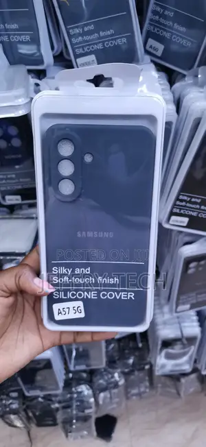 Grey Samsung Silicone Cover Designed for the Samsung Galaxy A57 5G.