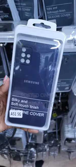 Samsung Galaxy A51 5G Silky and Soft-Touch Silicone Cover in Blue