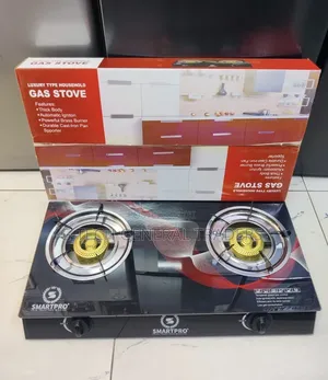 Smartpro 2-Burner Tabletop Gas Stove With a Tempered Glass Top