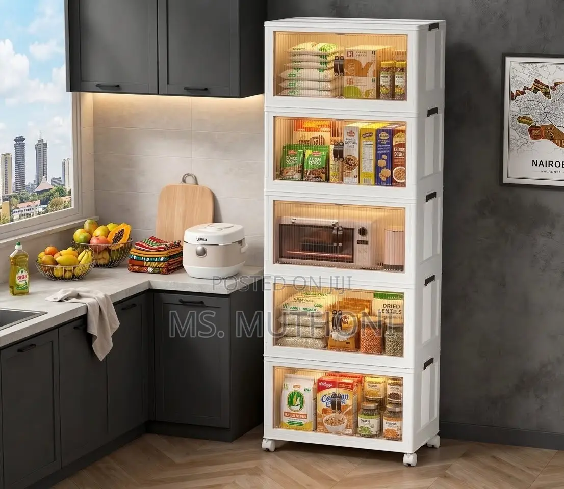 5-Tier Foldable Kitchen Storage Unit