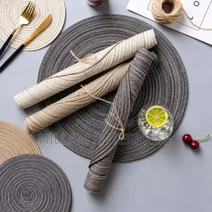 6pcs Elegant Round Woven Placemats
