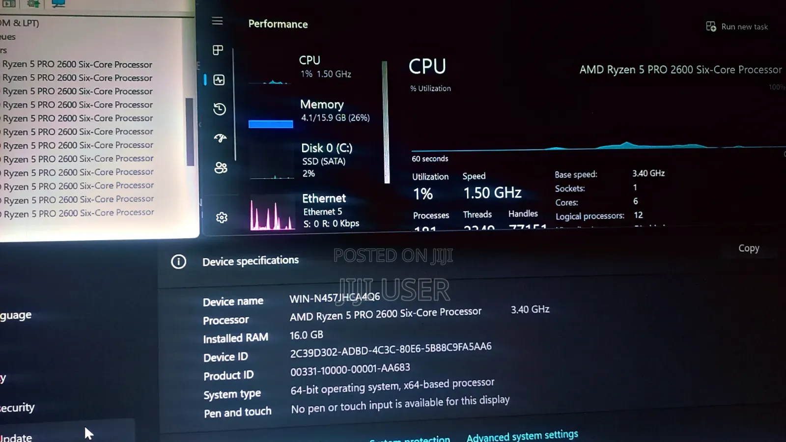 Desktop Computer Gigabyte 16GB AMD Ryzen 5 SSD 128GB