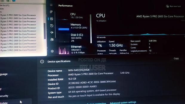Desktop Computer Gigabyte 16GB AMD Ryzen 5 SSD 128GB - thumbnail 7