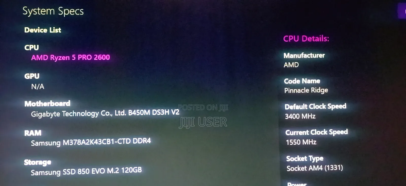 Desktop Computer Gigabyte 16GB AMD Ryzen 5 SSD 128GB