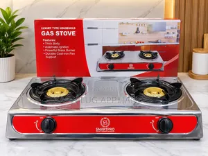 Smartpro Double Burner Steel Gas Stove for Home Use