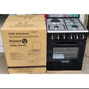 Volsmart Mixed Fuel Cooker – 3 Gas Burners + 1 Hot Plate