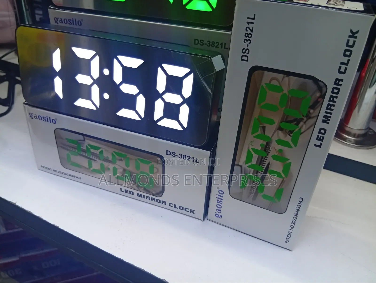 Table Top LED MIRROR CLOCK-Alarm Clock