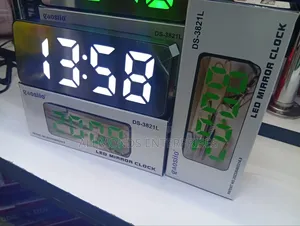 Table Top LED MIRROR CLOCK-Alarm Clock