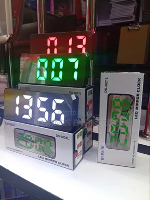 Table Top LED MIRROR CLOCK-Alarm Clock