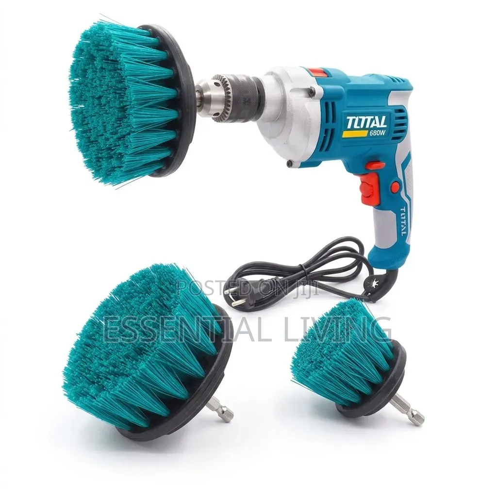 TOTAL Drill Brush Scrubber Set for Deep Cleaning 680W Electric