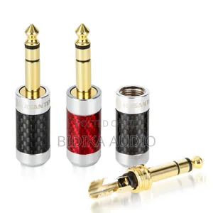 RASANTEK 24K Gold Plated 6.35mm 1/4" Stereo Headphone