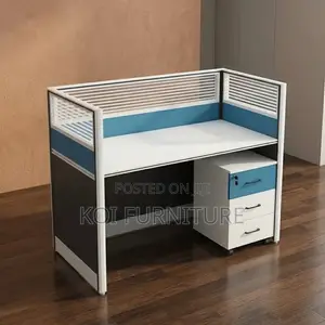 Workstation; One-User Blue Ergonomic Workstations