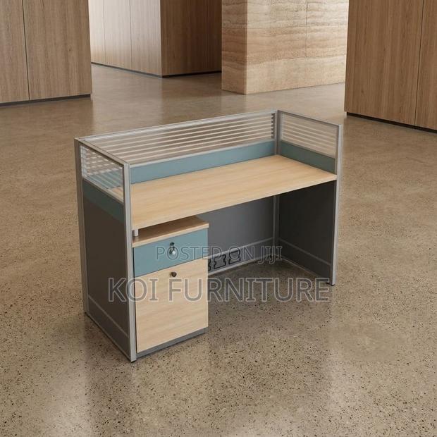 Workstation; One-User Blue Ergonomic Workstations - thumbnail 4