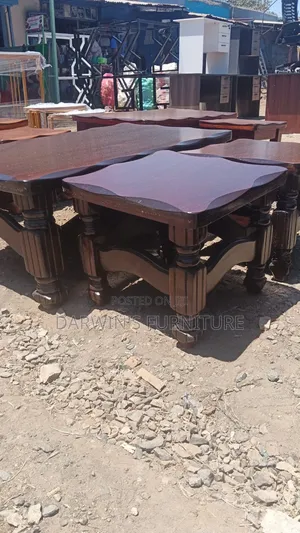 Dark Brown Mahogany Table Set