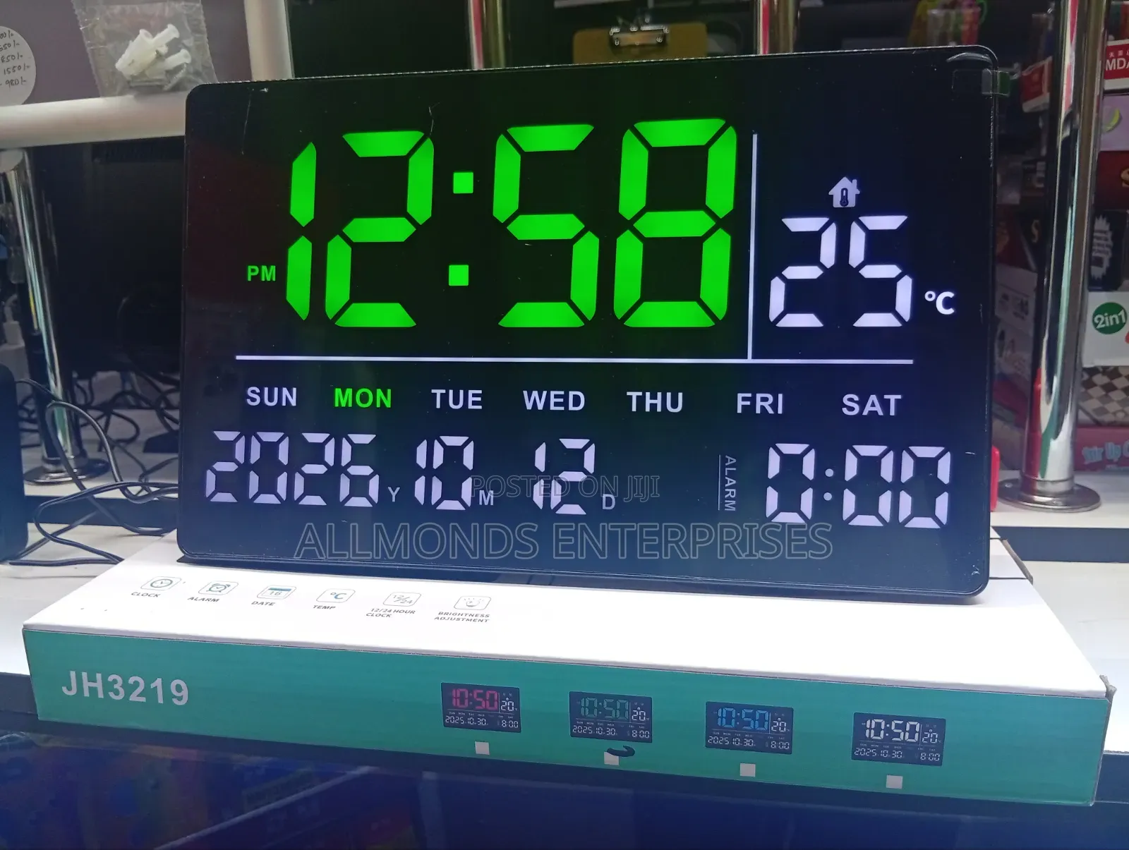 Led Digital Clock JH3219- Alarm,date With Year, Temperature, Weekdays