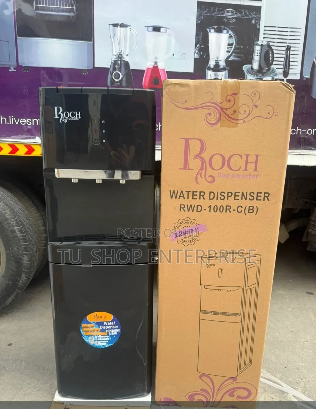 Roch 3 Taps Water Dispenser With Compressor at 