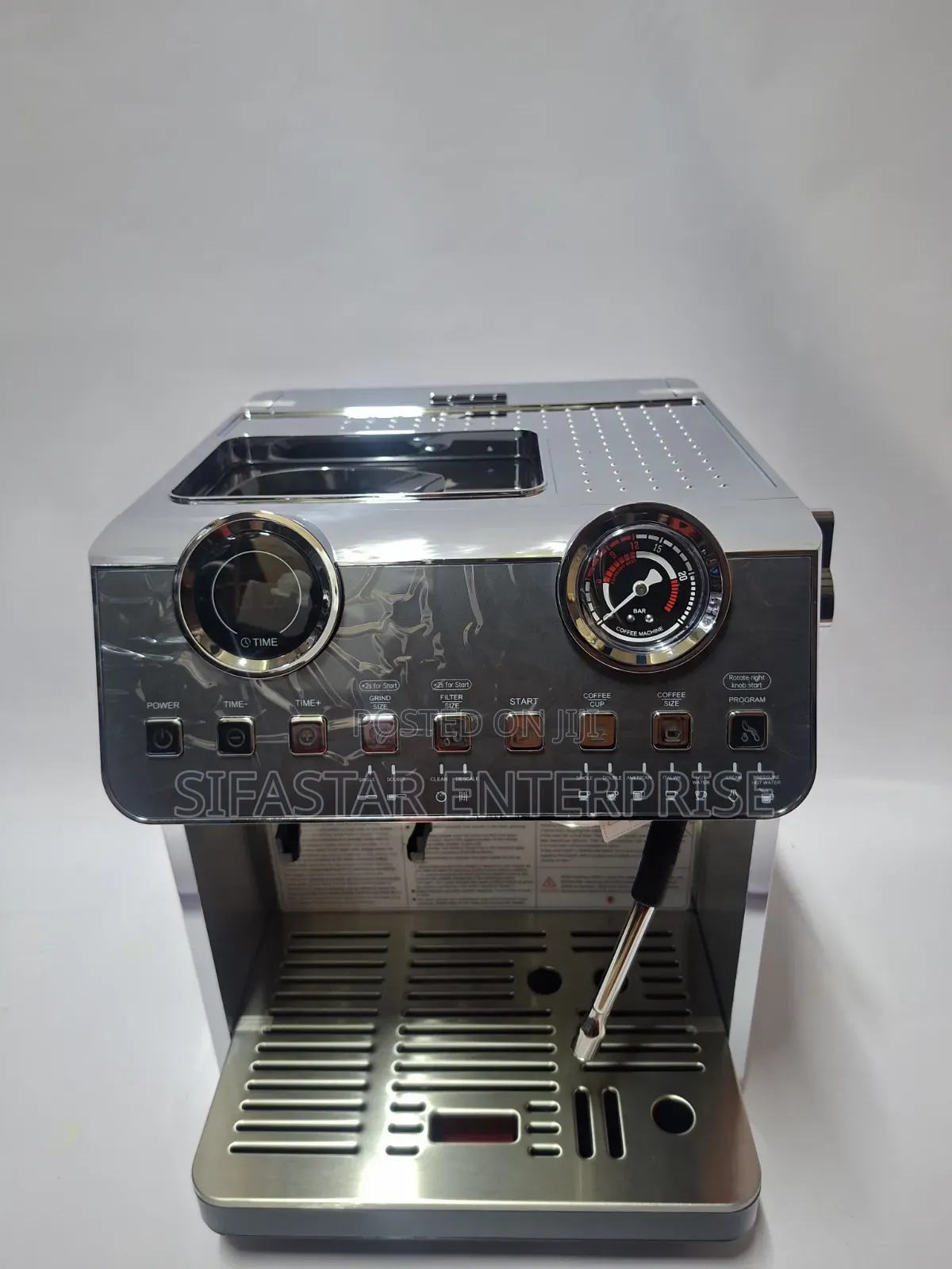 3 in 1 Semi-Automatic Espresso Machine With Built in Grinder